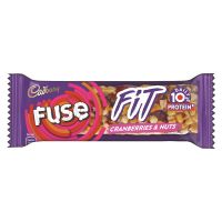 Cadbury Fuse Fit Snack Bar with Cranberries & Nuts, 6 x 41 g