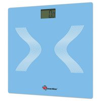 PowerMax Fitness® Digital Weight Machine For Human Body - Bathroom Scale with Step-on-Technology & Sharp LED Display, 180Kg Human Body Capacity (Color: Twitter Blue, Model:BSD-2)