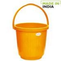 Princeware Bathing/Cleaning Bucket - With Plastic Handle, Mango Yellow, L1145PH-LT MY, 25 L