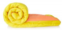 Amazon Brand - Solimo Microfiber Reversible Comforter, Single (Peach Pink & Cheery Yellow, 200 GSM)