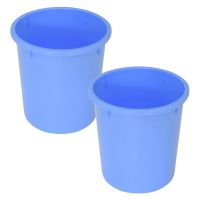 Heart Home Plastic Open Dustbin, Garbage Bin For Home, Kitchen, Office, 5Ltr.- Pack of 2 (Blue)-47HH01039