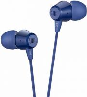 JBL C50HI Wired Headset  (Blue, In the Ear)