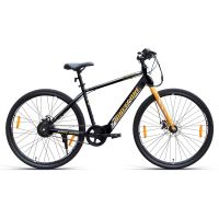 Ninety One Enigma 700C Single Speed Black Yellow Electric Cycle (Frame: 18 Inches, Ideal For Men)
