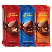 LuvIt Luscious Milk Chocolates Bar | Combo Pack of Milk, Fruit & Nut, Roasted Almond | Deliciously Smooth | Pack of 9 - 426g