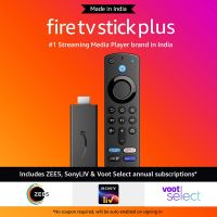 Fire TV Stick Plus (2021) includes ZEE5, SonyLIV and Voot annual subscriptions | Includes all-new Alexa Voice Remote (with TV and app controls)