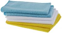 AmazonBasics Microfiber Cleaning Cloth - 222 GSM (Pack of 6), Multicolor