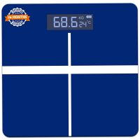 beatXP Blue plus Digital Bathroom Weighing Scale with LCD Panel & Thick Tempered Glass, Electronic Weight Machine