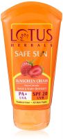 Lotus Herbals Safe Sun Sunscreen Cream - Breezy Berry SPF 20 PA+ Sweat & Waterproof Non-Greasy 50g,White