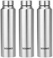 Amazon Brand - Solimo Stainless Steel Water Bottle, Set of 3, 1 L Each