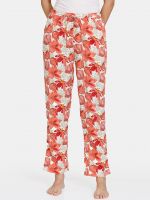 Zivame Women Pink Floral Print Lounge Pants