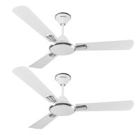Havells Festiva 1200mm Dust Resistant Ceiling Fan (Pearl White Silver, Pack of 2)