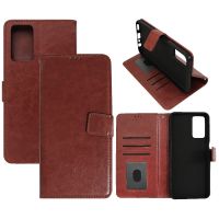 Casotec For Oppo A53s 5G Leather Flip Cover-Brown