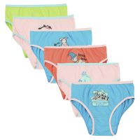 [Size 7-8Y] Longies Cotton Girls Outer Elastic Briefs (Pack of 6)