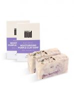 MensXP Mud Natural Handmade Moisturising Purple Clay Soap With Lavender Oil, Shea Butter & Clary Sage Oil, Cold Pressed - Set Of 2