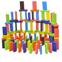 Toyshine 120 pcs 12 Color Wooden Dominos Blocks Set,
