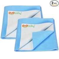 OYO BABY Dry Sheet Combo (2 Count (Pack of 1), Blue)
