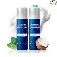 LetsShave Shave Foam Menthol For Men- 200 gm x 2, Coconut Oil Enriched 