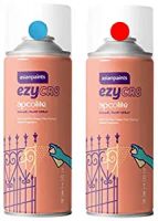 Asian Paints Spray Paint , Blue Gloss Finish 200ml & Asian Paints ezyCR8 Apcolite Enamel Multi-Surface DIY Spray Paint (Signal Red, 200ml Can)