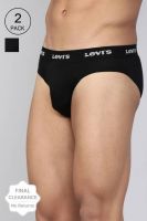LEVI'S Pack of 2 Contoured Double Pouch, Tag Free Comfort & Smartskin Technology Style# 009 Neo Solid Men Brief