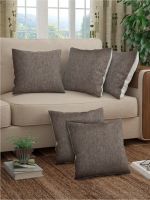 Story@Home Alegra Coffee Brown 5 Pieces Square Cushion Covers