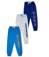 [Sizes 2 Years-3 Years, 3 Years-4 Years] KYDA KIDS® 100% Girls Cotton Printed Track Pants (Pack o 3)