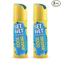 SET WET Deodorant For Men Cool Avatar Refreshing Mint, 150ml (Pack of 2)