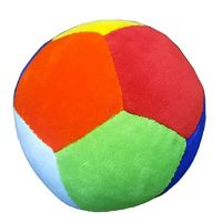 VGRASSP Soft Plush Baby Rattle Ball Stuffed Toy - Multicolour