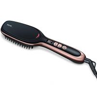 Beurer HS60 (591.10) 45 Watts Hair Straightener Brush with LED Display 3 years Warranty, Black