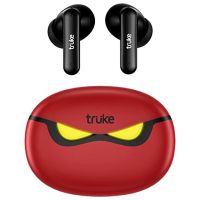 truke Buds BTG3 Bluetooth 5.1 Truly Wireless in Ear Earbuds with mic, AI-Powered Noise Cancellation, Auto Play/Pause, 55ms Low Latency, Gaming Core Chipset, 48hrs Playtime, IPX4 (Red)
