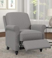 Stockholm Fabric Manual Recliner 1 Seater In Grey Colour, 