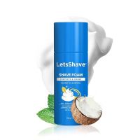 LetsShave Shave Sensitive Foam Menthol for Men - Coconut Oil Enriched - 200 g | Shaving Foam with Skin Nourishing Agents | Shave Foam