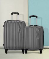 SAFARI Hard Body Set of 2 Luggage - Glimpse Set of 2 (56 cm + 69 cm) Gunmetal Grey Premium Hardsided Trolley - Grey