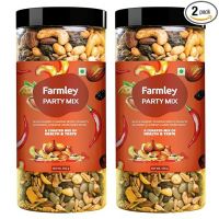 Farmley Party Mix 1kg (2 x 500g Combo Pack) | Mixed Nuts | Healthy Snacks Contains Mixed Dry Fruits, Nuts And Seeds