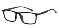 LENSKART BLU | Zero Power Bluecut & Antiglare Computer Eyeglasses | Black Full Rim Rectangle | For Men and Women | Large | LB E14255
