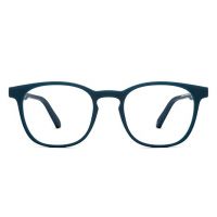 LENSKART BLU Hustlr | Peyush Bansal Glasses For Eye Protection From Digital Screens | Computer Glasses with Blue Cut & UV Protection | Lightweight Specs With Zero Power | Medium | Navy