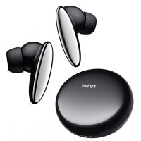 Mivi DuoPods A750 [Just Launched] TWS with Multi-Device Connectivity, 13mm Bass Drivers, 55+ Hrs Playtime, Low Latency, Type C Charing, HD Call Clarity with AI-ENC, Made in India Earbuds - Black