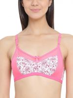Clovia Women's Cotton Non-Padded Non-Wired Printed Bra with Powernet