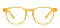 LENSKART BLU Hustlr | Peyush Bansal Glasses For Eye Protection From Digital Screens | Computer Glasses with Blue Cut, Anti Glare & UV Protection | Lightweight Specs With Zero Power | Medium | Amber