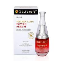 Soulflower 20% Vitamin C Face Serum For Glowing Skin, Reduces Dark Spots, Pigmentation & Dull Skin with Hyaluronic Acid, Saffron, Grapeseed, Licorice & Green Tea | Men & Women | 40ml