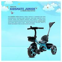 Kidsmate Junior Plug N Play Kids | Baby Tricycle with Parental Control upto 30 Kg Weight Capacity Blue