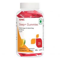 GNC Sleep+ Gummies | 30 Gummies | Induces Sleep Within Minutes | Promotes Deep Sleep | Helps Stay Asleep For Longer | Calms Brain & Relaxes Nerves | Prevents Next-Day Drowsiness | Mango Flavor| Formulated In USA