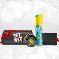 SET WET Styling Gift Kit For Men- Clay Wax(60g)+Cool Avatar Deo (150ml) + Wallet