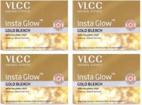 VLCC Insta Glow Gold Bleach For Instant Fairness & Glowing Skin (Pack of 4)  (120 g)