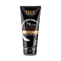 VLCC 7X Ultra Whitening & Brightening Charcoal Peel Off Mask - 100g | With Vitamin E, Rosewater, Lemon Peel Oil | Deep Cleansing, Removing Blackheads, Fade Dark Spots & Skin Nourishment.