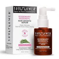 Soulflower Rosemary Redensyl Hair Growth Serum & Anti Greying Booster Concentrate|4% Anagain, 1% Melanogray,Caffeine, Biotin, Keratin, Tea Tree, Chia Seeds & Rice Water