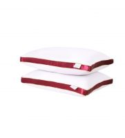 Luxury Red Microfiber 24x16 Inch Pillows (Set of2) 
