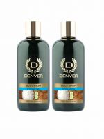 Denver Set of 2 Hydrating Body Wash with Sea Minerals + 1 White Loofah - 325 ml Each