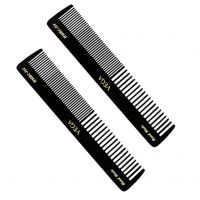 Vega General Grooming Hair Comb, (India's No.1* Hair Comb Brand) For Men and Women,Black, Pack of 2,(VC2HMBC-114)