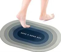 STATUS CONTRACT Water Absorbing Mat for Bathroom Quick Dry Rubber Backed Anti-Slip Floor Mat Non Slip Mat