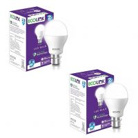 EcoLink 9-Watt Base B22 LED Bulb (Cool White,Pack of 2)